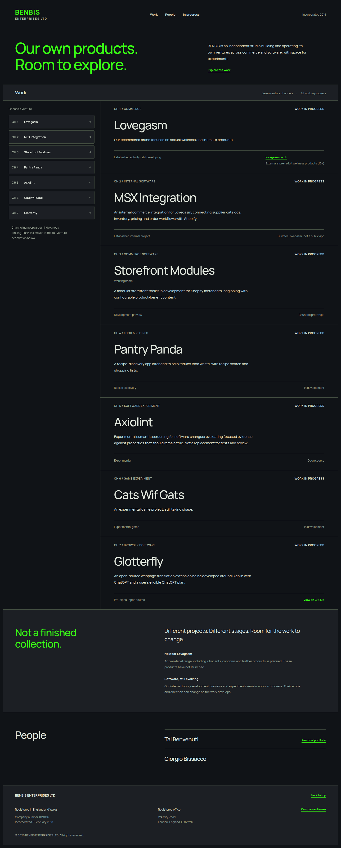 Signal Bench homepage preview